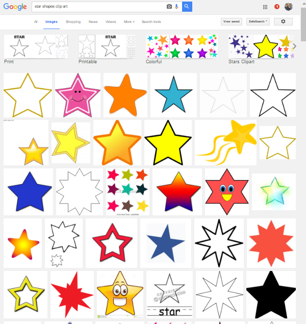 Star shapes clip art